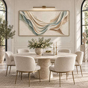 Draped Fabric Flow Plaster Abstract | 3D Textured Wall Art