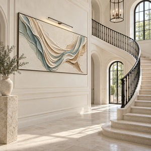 Draped Fabric Flow Plaster Abstract | 3D Textured Wall Art