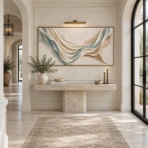 Draped Fabric Flow Plaster Abstract | 3D Textured Wall Art