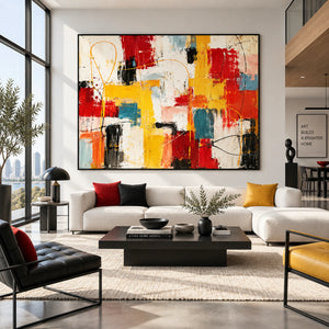 Modern Graffiti Impasto Canvas | Thick Impasto Painting