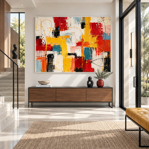 Modern Graffiti Impasto Canvas | Thick Impasto Painting