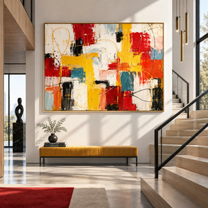 Modern Graffiti Impasto Canvas | Thick Impasto Painting