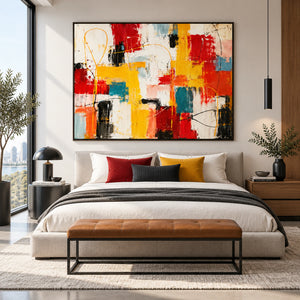 Modern Graffiti Impasto Canvas | Thick Impasto Painting