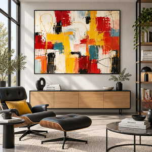 Modern Graffiti Impasto Canvas | Thick Impasto Painting