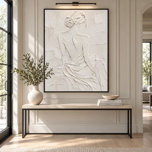 Silhouette in White | textured wall art
