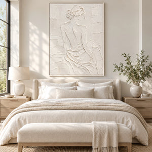 Silhouette in White | textured wall art