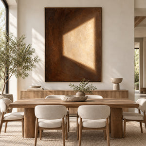Light & Shadow | Brown Beige Abstract Wall Art