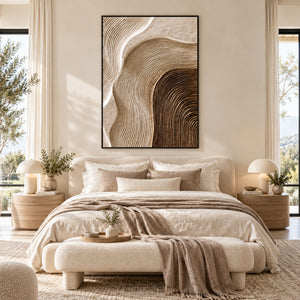 Gradient Wave Plaster Abstract | 3D Textured Wall Art