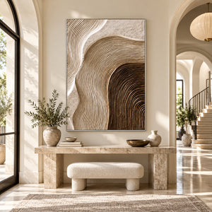 Gradient Wave Plaster Abstract | 3D Textured Wall Art