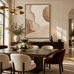 Moon & Valley Plaster Abstract | 3D Textured Wall Art