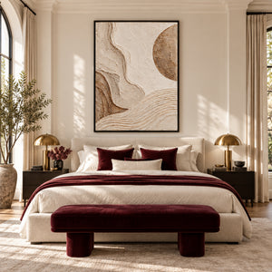 Moon & Valley Plaster Abstract | 3D Textured Wall Art