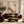 Earth Tone Geometric Relief | Thick Impasto Canvas Painting