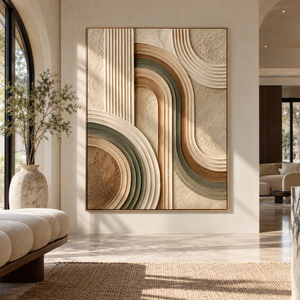 Earth Tone Arch Abstract | 3D Textured Wall Art