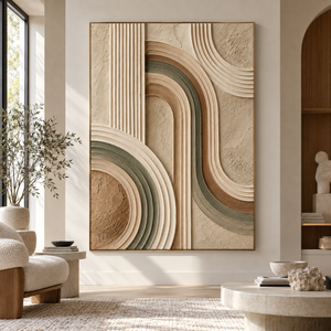 Earth Tone Arch Abstract | 3D Textured Wall Art