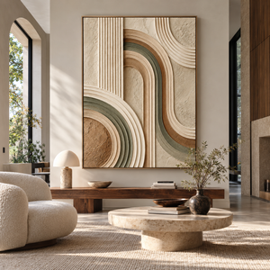 Earth Tone Arch Abstract | 3D Textured Wall Art