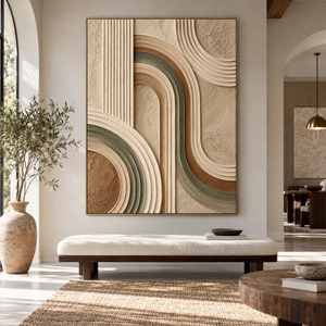 Earth Tone Arch Abstract | 3D Textured Wall Art