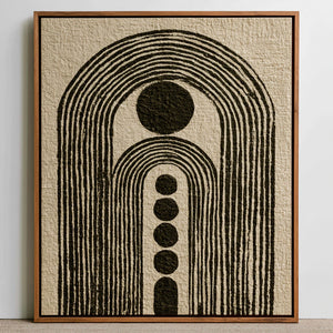 Nested Arches and Stacked Circles | Textured Geometric Abstract Wall Art