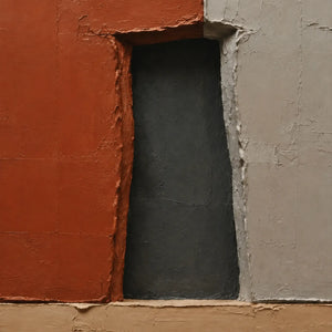 Narrow Void | Terracotta Block‑Textured Piece