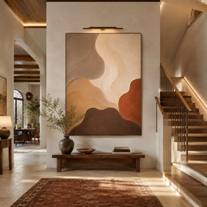 Warm Terrain Flow | Earth Tone Textured Abstract Wall Art