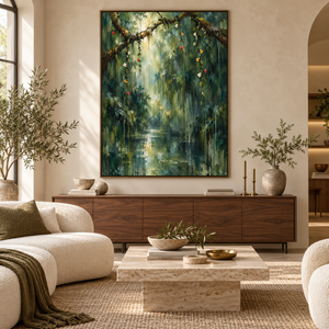 Enchanted Forest River | Moody Nature Wall Art