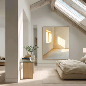 Minimalist Light Art | Soft Sunlit Empty Room