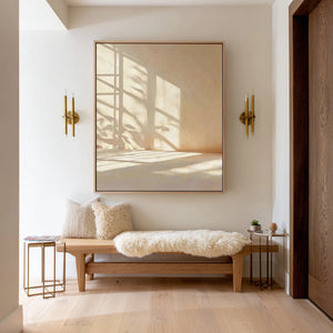 Neutral Tone Art | Geometric Window Sun Shadow