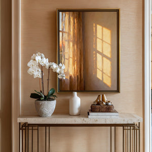 Textured Light Interior Painting | Window Golden Light