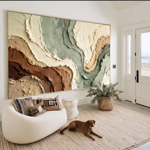 Curved Layers | 3D Textured Wall Art