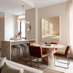 Neutral Tone Art | Geometric Window Sun Shadow