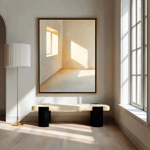 Minimalist Light Art | Soft Sunlit Empty Room
