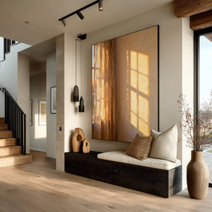Textured Light Interior Painting | Window Golden Light