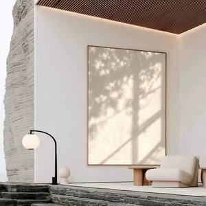 Minimalist Light Art | Gentle Foliage Sun Shadow