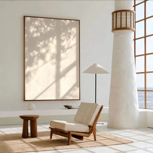Minimalist Light Art | Gentle Foliage Sun Shadow