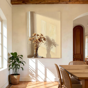 Warm Tone Still Life Painting | Window Floral Shadow