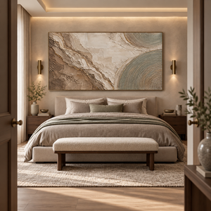 Earthy Layers and Concentric Circles | Textured Abstract Wall Art