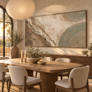 Earthy Layers and Concentric Circles | Textured Abstract Wall Art