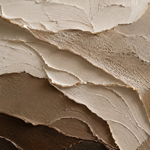 Gilded Strata | Muted Warm Abstract Wall Piece