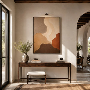 Warm Terrain Flow | Earth Tone Textured Abstract Wall Art