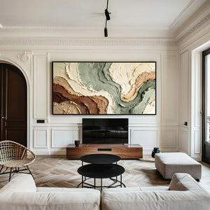 Curved Layers | 3D Textured Wall Art