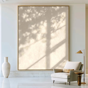 Minimalist Light Art | Gentle Foliage Sun Shadow