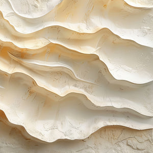 3D Textured Art | Ivory Mountain Waves