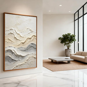 3D Textured Abstract Art | Undulating Mountain Swathes