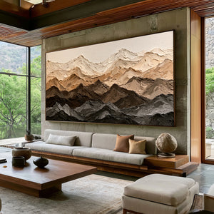 Earth‑Tone Ridges | Textured Mountain Layers