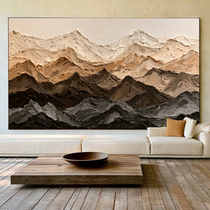 Earth‑Tone Ridges | Textured Mountain Layers