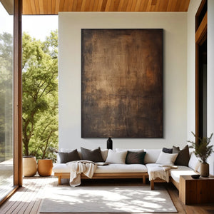 Faded Cadence | Earth‑Toned Textured Abstract Panel