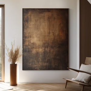Faded Cadence | Earth‑Toned Textured Abstract Panel