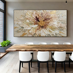Gilded Bloom | Soft Tone Floral Wall Piece