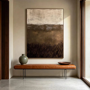 Sepia Layers | Minimal Abstract Wall Piece