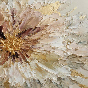 Gilded Bloom | Soft Tone Floral Wall Piece