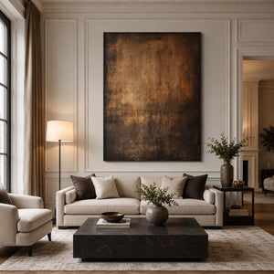 Faded Cadence | Earth‑Toned Textured Abstract Panel